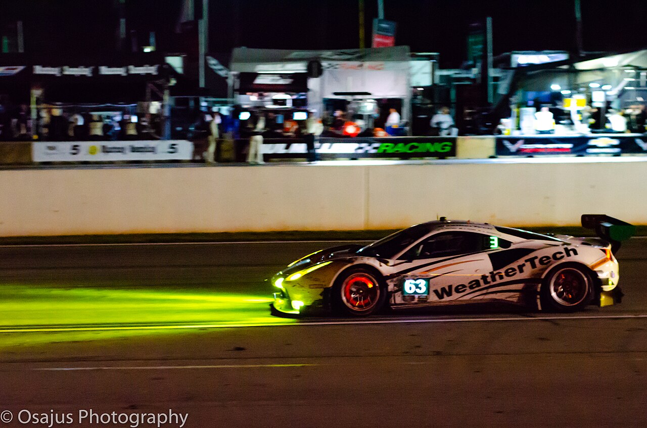 Glowing-hot car brakes, the car's motion energy turned into heat.