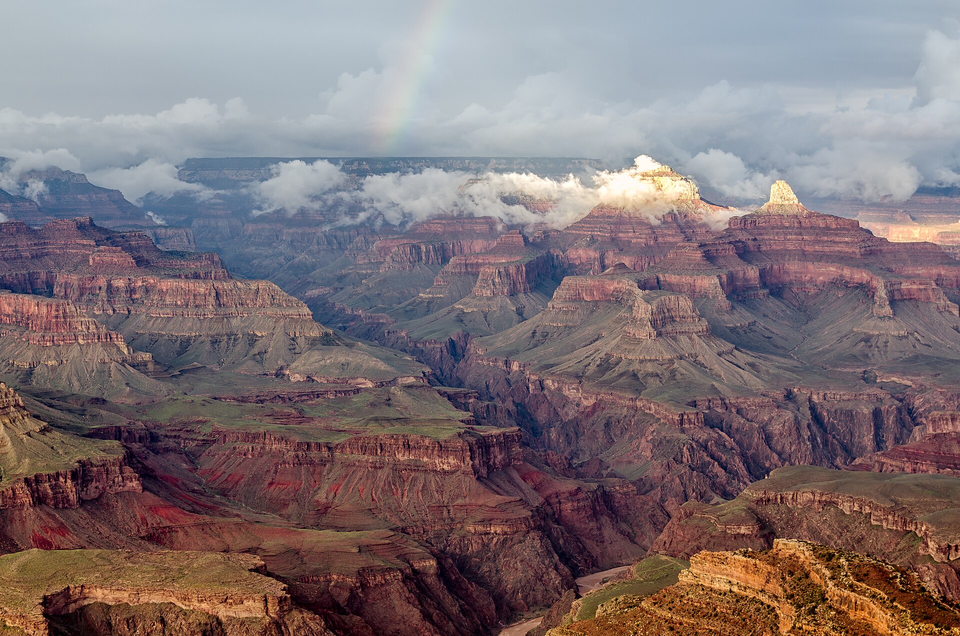 The Grand Canyon, a huge gash of layered red rock with a river far below, forming a barrier animals on one rim cannot cross to reach the other