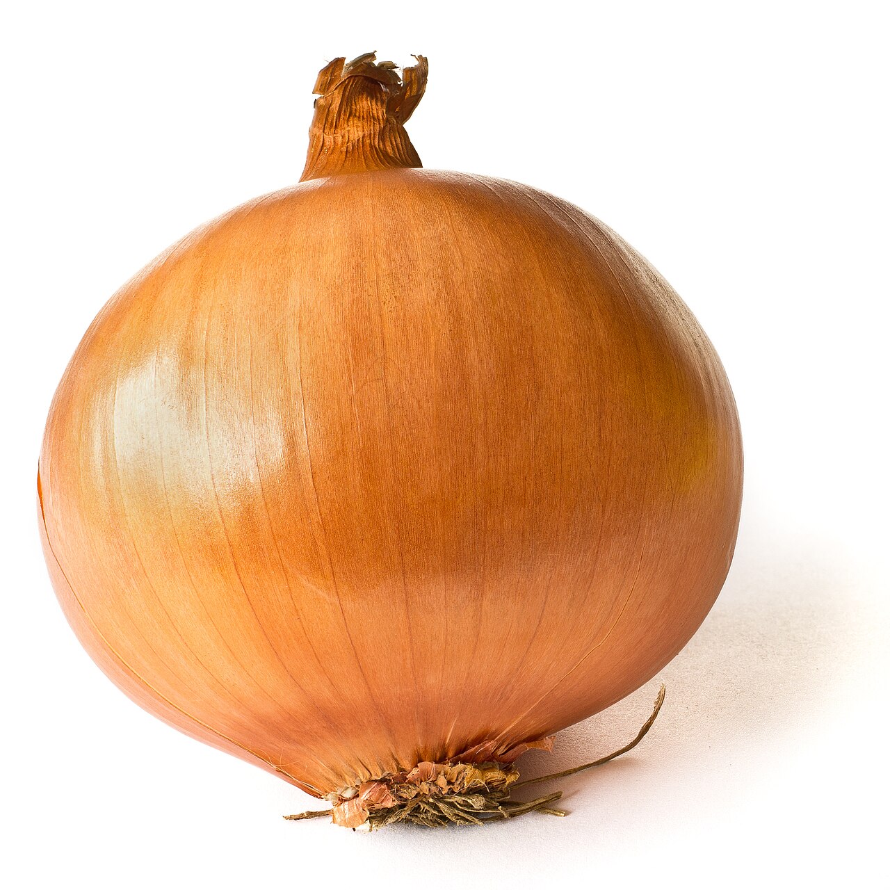 A sliced onion, cutting it releases a gas that stings your eyes.