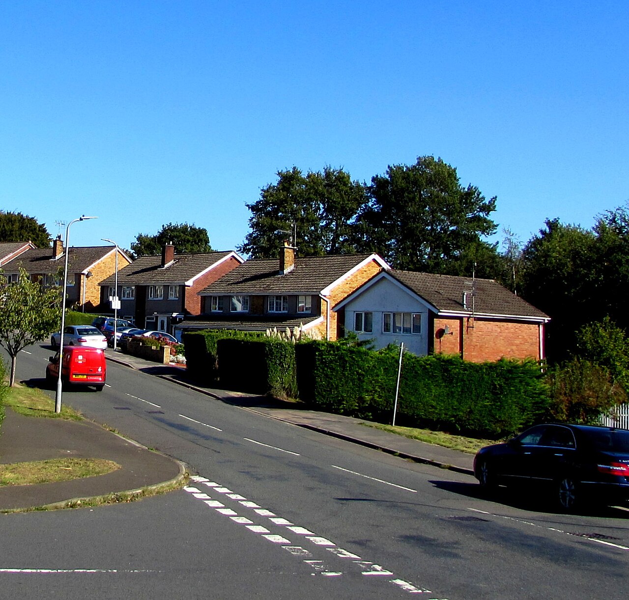 A clear, cloudless blue daytime sky